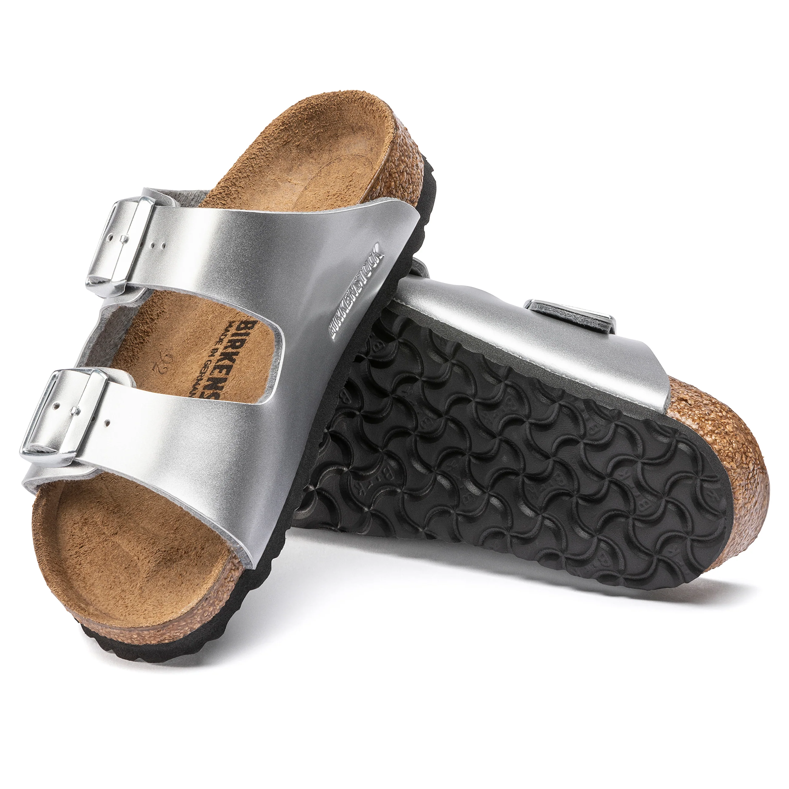 Arizona Kids Metallic Silver Birko-Flor - Image 4