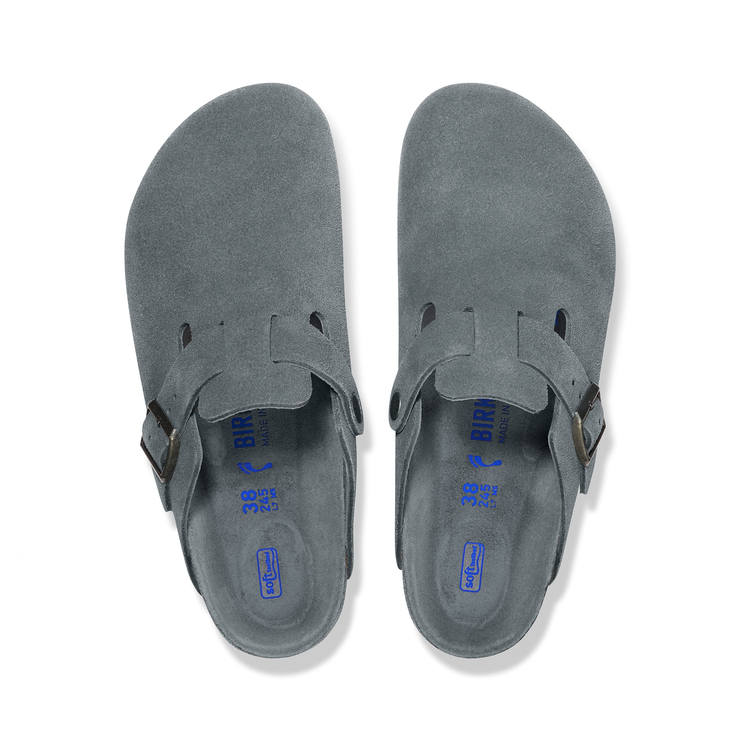 Boston SFB Basalt Grey Tonal Footbed Suede Leather - Image 3