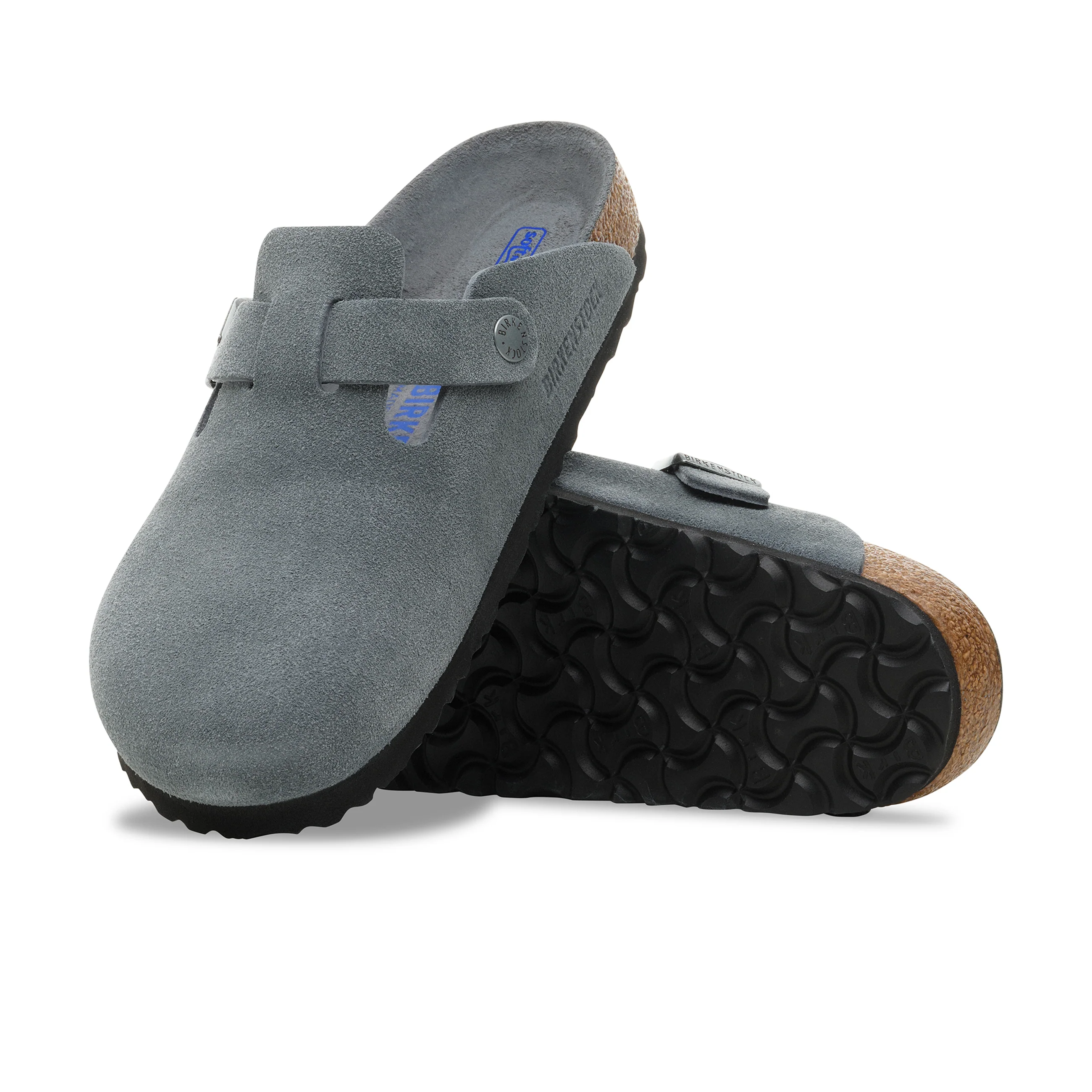 Boston SFB Basalt Grey Tonal Footbed Suede Leather - Image 4